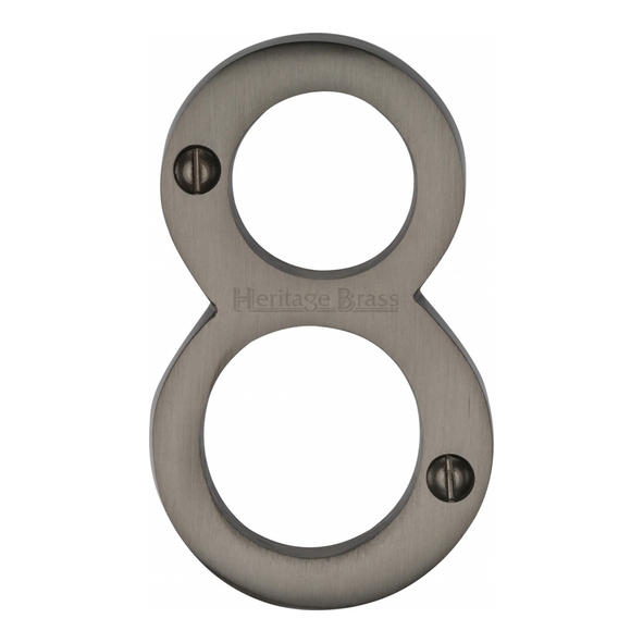 C1560 8-MB • 76mm • Matt Bronze • Heritage Brass Face Fixing Numeral 8